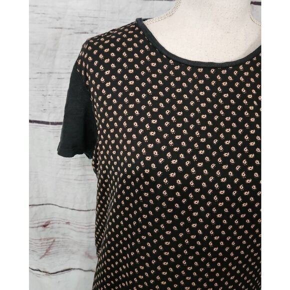 Scotch & Soda Mixed Media Linen Paisley Print Tee Size Small - Picture 5 of 7
